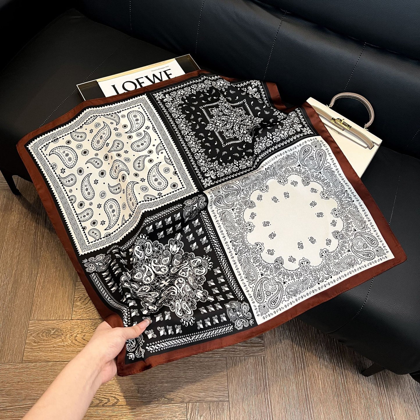 Summer Silk Scarves for Women 70X70 Square Scarves