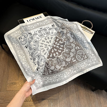 Summer Silk Scarves for Women 70X70 Square Scarves