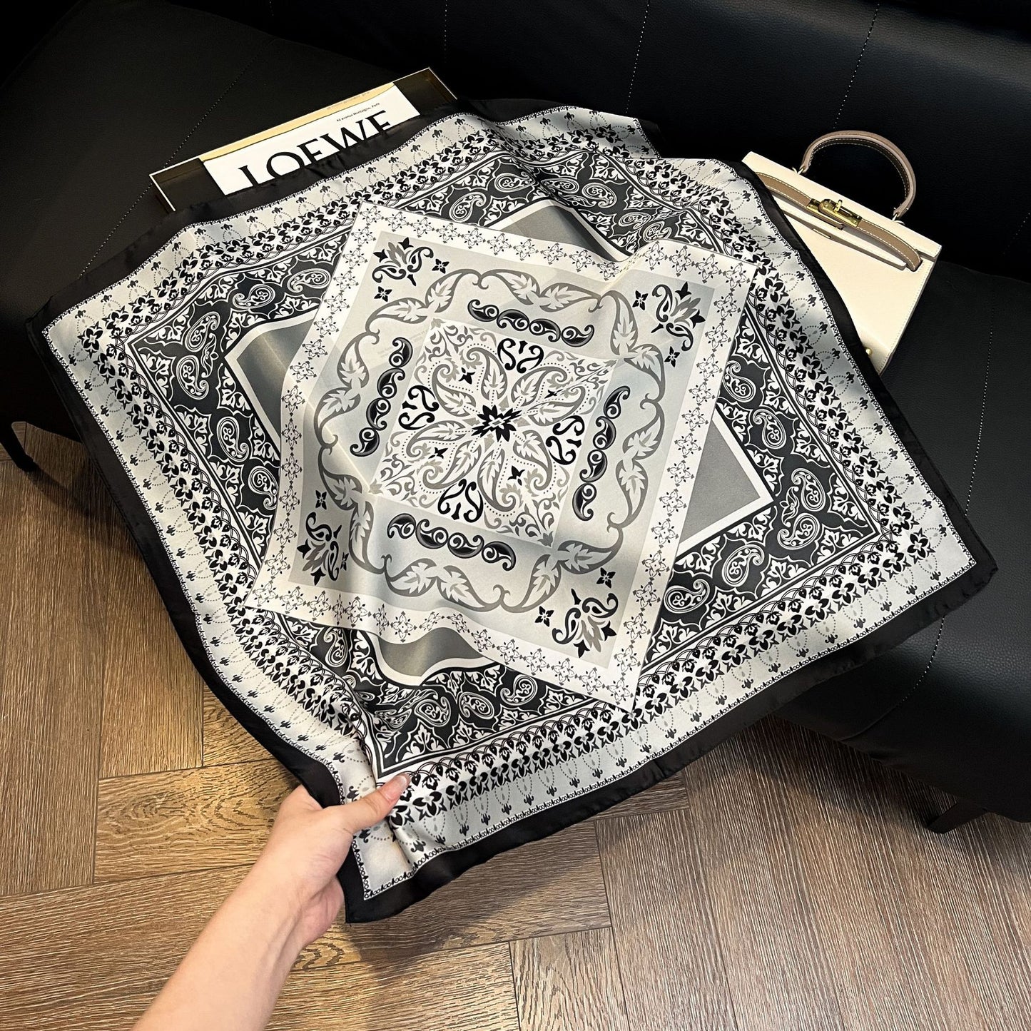 Summer Silk Scarves for Women 70X70 Square Scarves