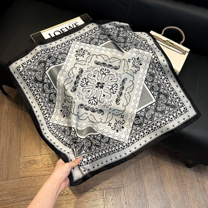 Summer Silk Scarves for Women 70X70 Square Scarves