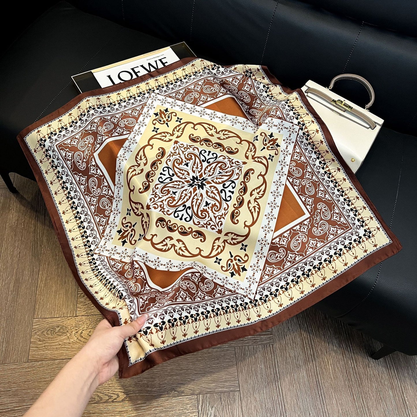 Summer Silk Scarves for Women 70X70 Square Scarves
