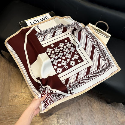 Summer Silk Scarves for Women 70X70 Square Scarves