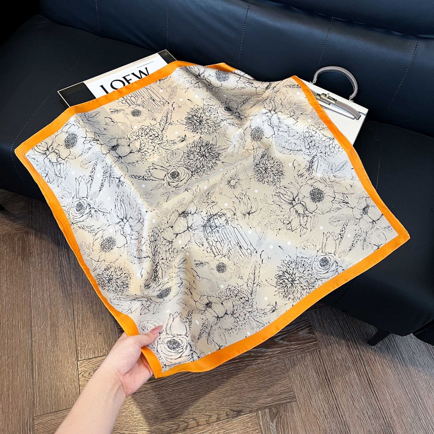 Summer Silk Scarves for Women 70X70 Square Scarves