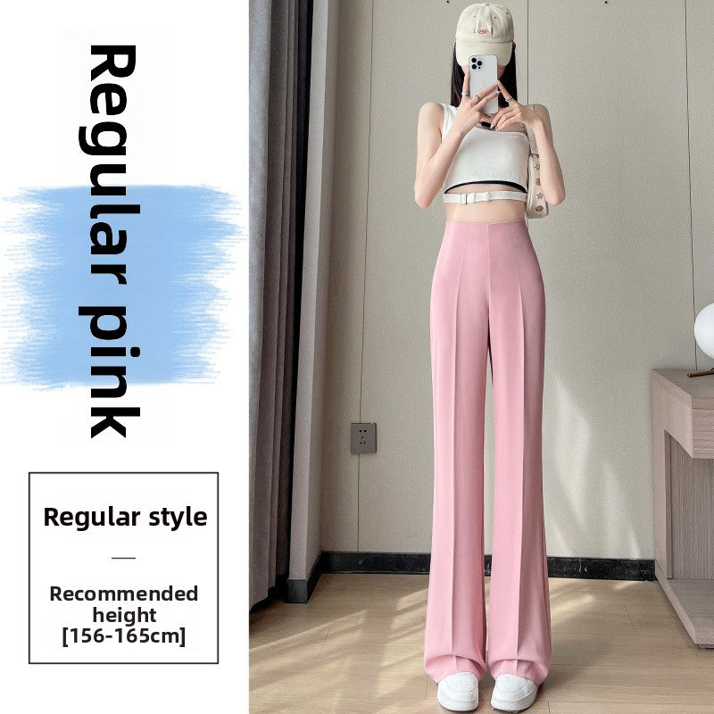 Summer silk suit wide-leg pants