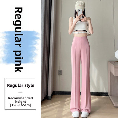 Summer silk suit wide-leg pants
