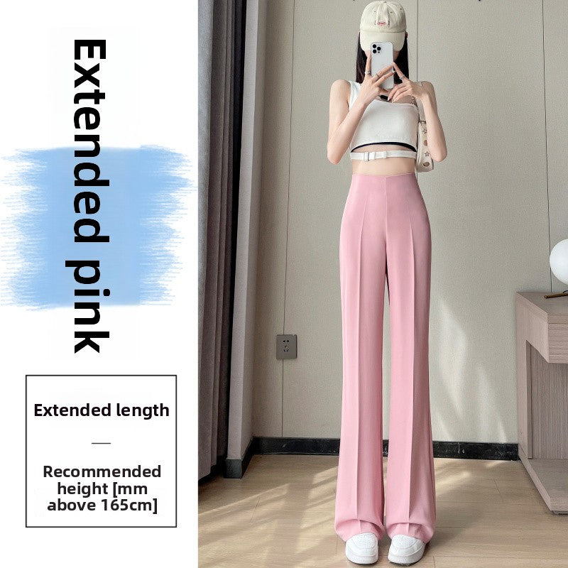 Summer silk suit wide-leg pants