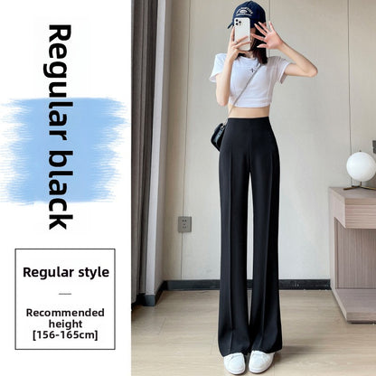 Summer silk suit wide-leg pants