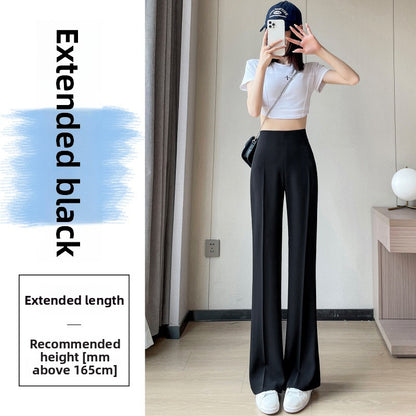 Summer silk suit wide-leg pants