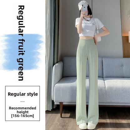 Summer silk suit wide-leg pants
