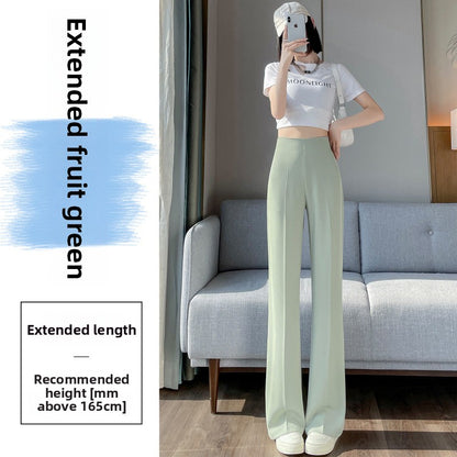 Summer silk suit wide-leg pants