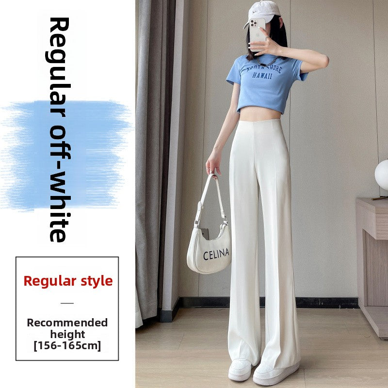 Summer silk suit wide-leg pants