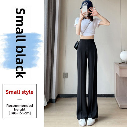 Summer silk suit wide-leg pants