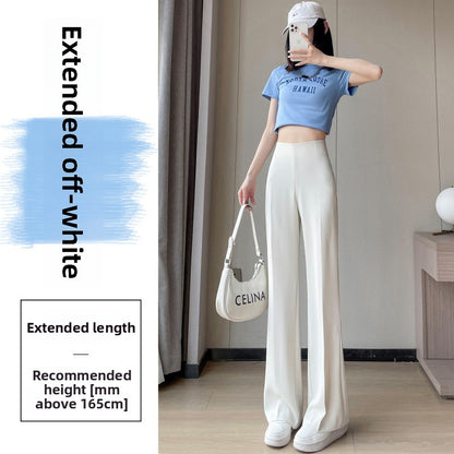 Summer silk suit wide-leg pants