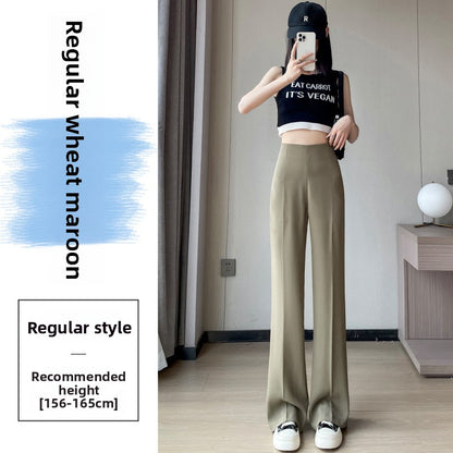Summer silk suit wide-leg pants