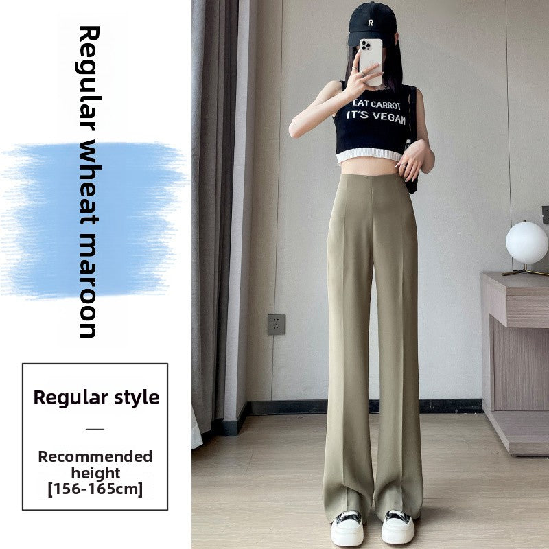 Summer silk suit wide-leg pants