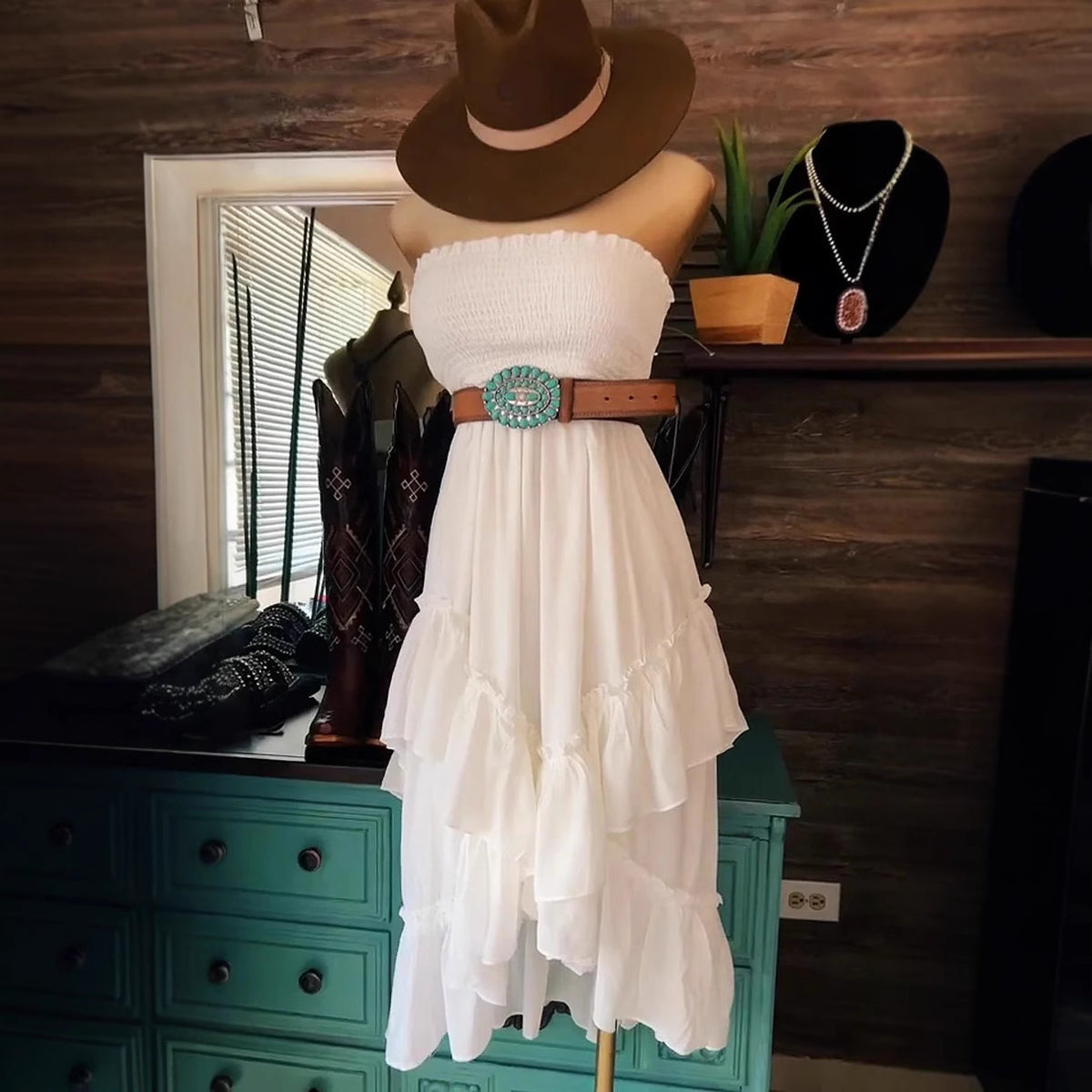 Summer Sleeveless Pleated Tube Dress
