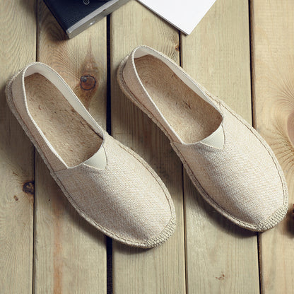 Summer Slip-On Fisherman's Shoes, Lazy Canvas Hemp Rope Shoes