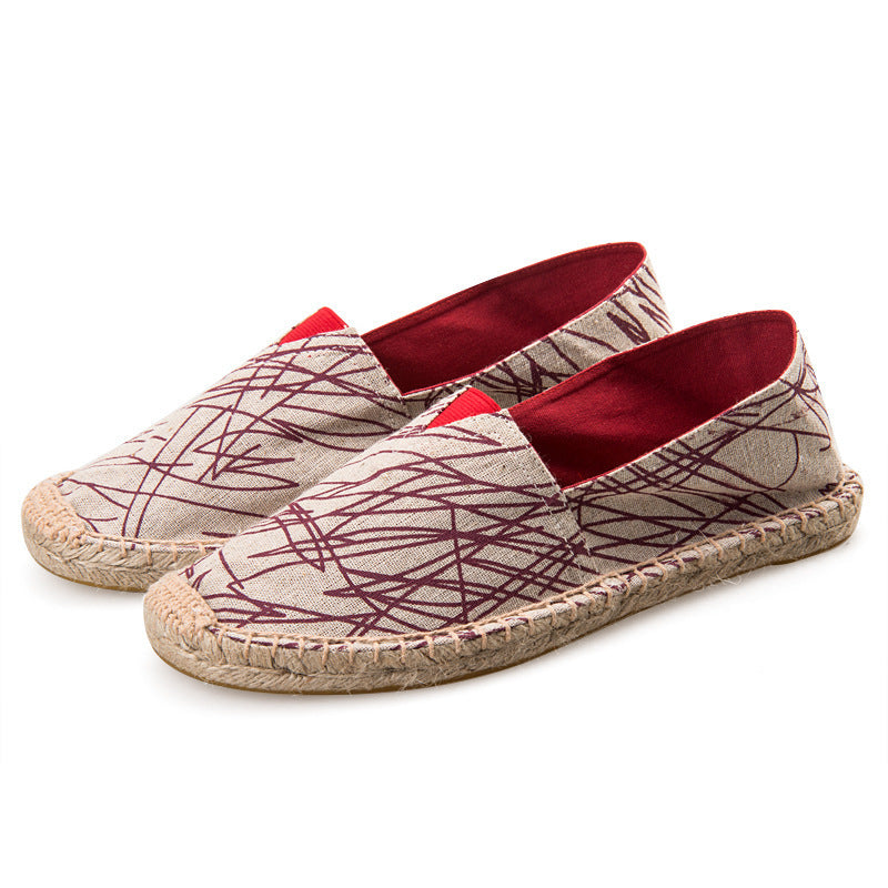 Summer Slip-On Fisherman's Shoes, Lazy Canvas Hemp Rope Shoes