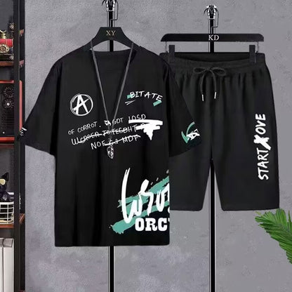 Summer Sports Suit Patchwork Clothing