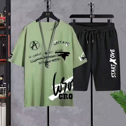 Summer Sports Suit Patchwork Clothing