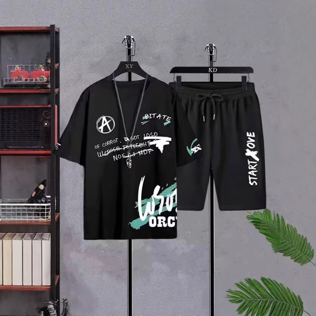 Summer Sports Suit Patchwork Clothing