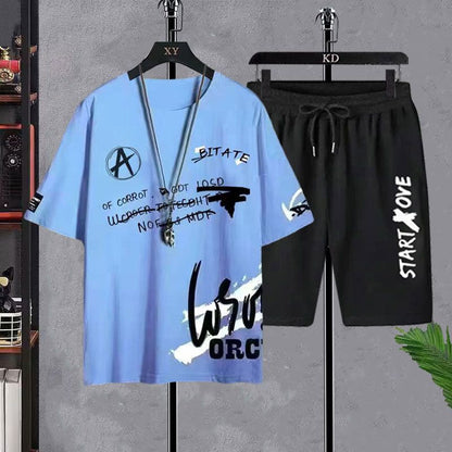 Summer Sports Suit Patchwork Clothing