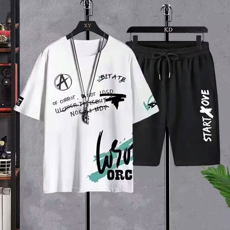 Summer Sports Suit Patchwork Clothing
