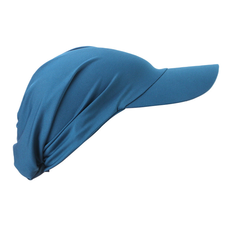 Summer Sun Hat Brim Turban Hat Baseball Cap Outdoor Peaked Cap Hair Care Cap