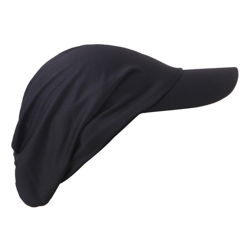 Summer Sun Hat Brim Turban Hat Baseball Cap Outdoor Peaked Cap Hair Care Cap