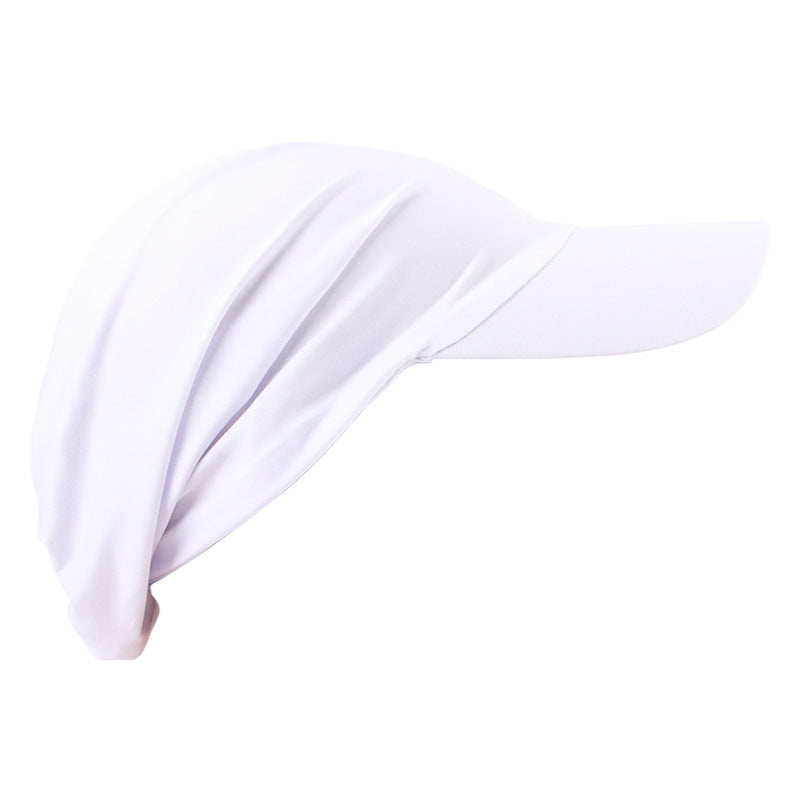 Summer Sun Hat Brim Turban Hat Baseball Cap Outdoor Peaked Cap Hair Care Cap
