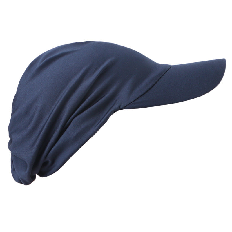 Summer Sun Hat Brim Turban Hat Baseball Cap Outdoor Peaked Cap Hair Care Cap