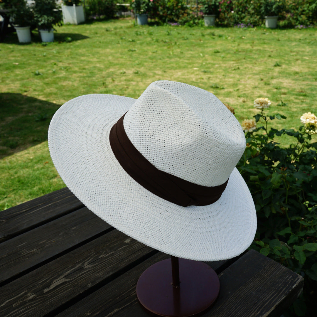Summer Sun Protection and Sunshade Holiday Panama Wide Brim Straw Hat