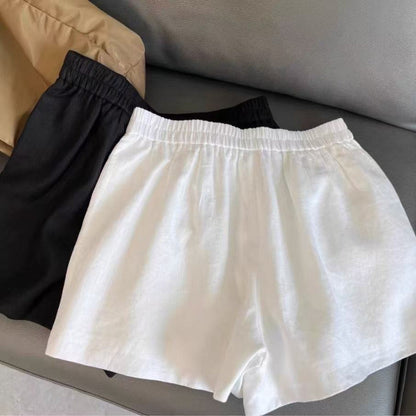 Summer Thin Cotton and Linen Straight Linen Casual Shorts