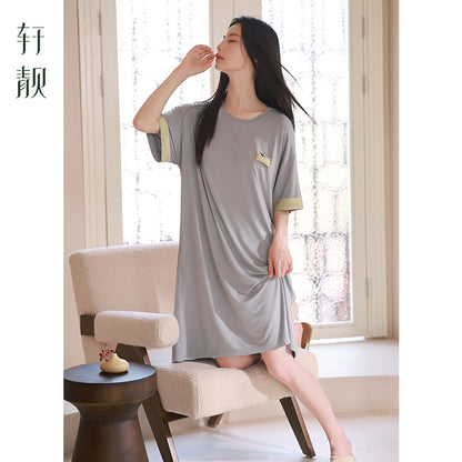 Summer thin short-sleeved modal cotton sexy pajamas