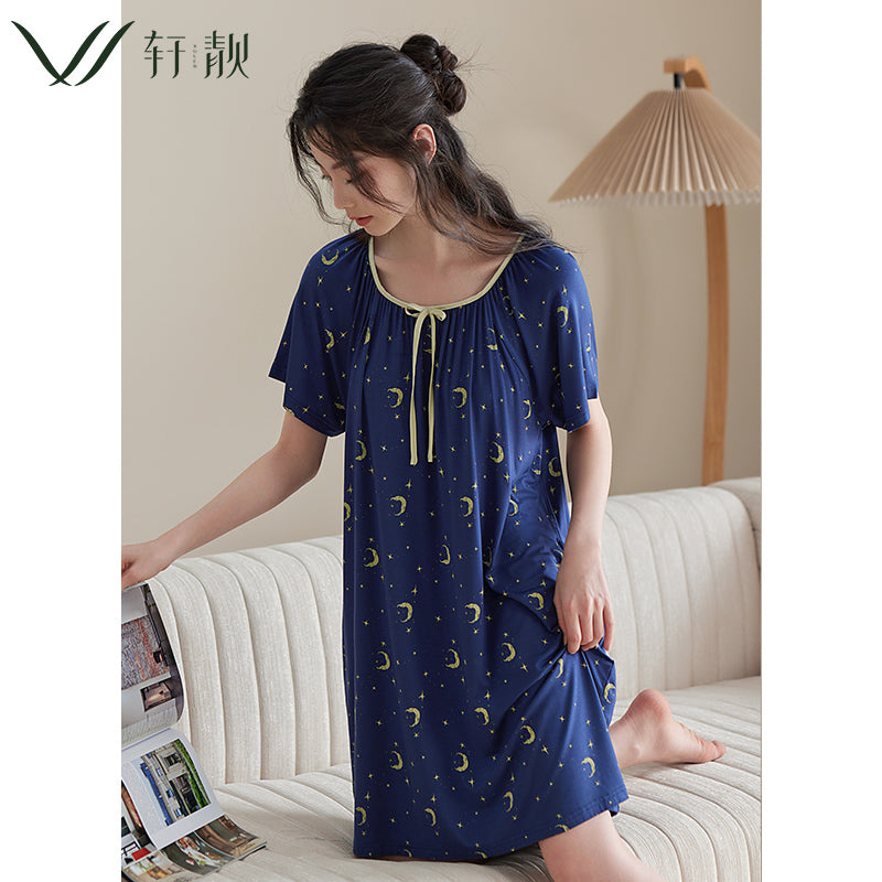 Summer thin short-sleeved modal cotton sexy pajamas