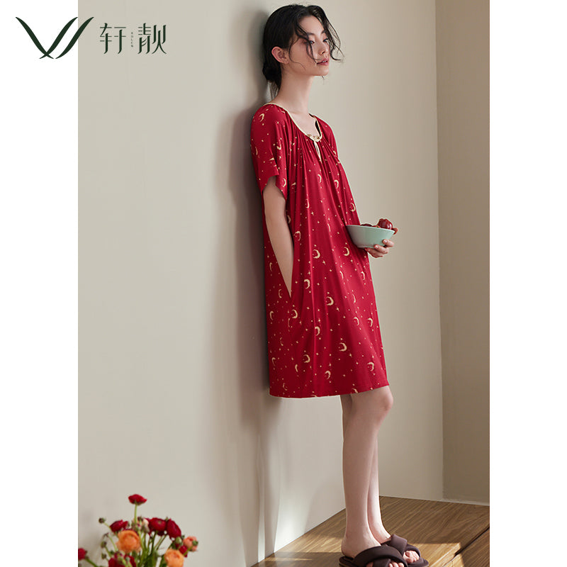 Summer thin short-sleeved modal cotton sexy pajamas