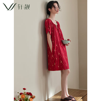 Summer thin short-sleeved modal cotton sexy pajamas