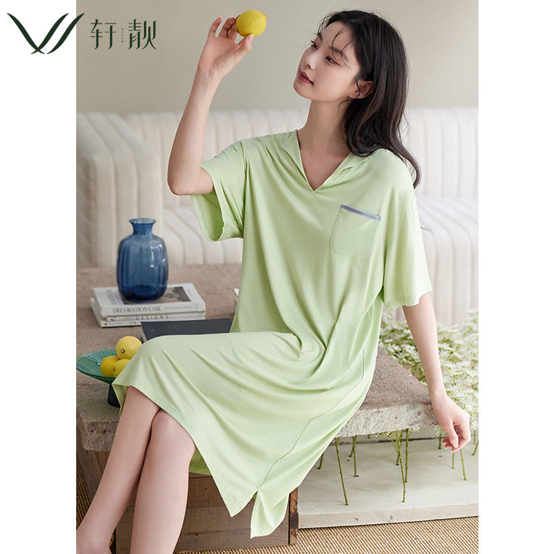 Summer thin short-sleeved modal cotton sexy pajamas