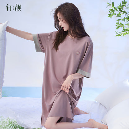 Summer thin short-sleeved modal cotton sexy pajamas