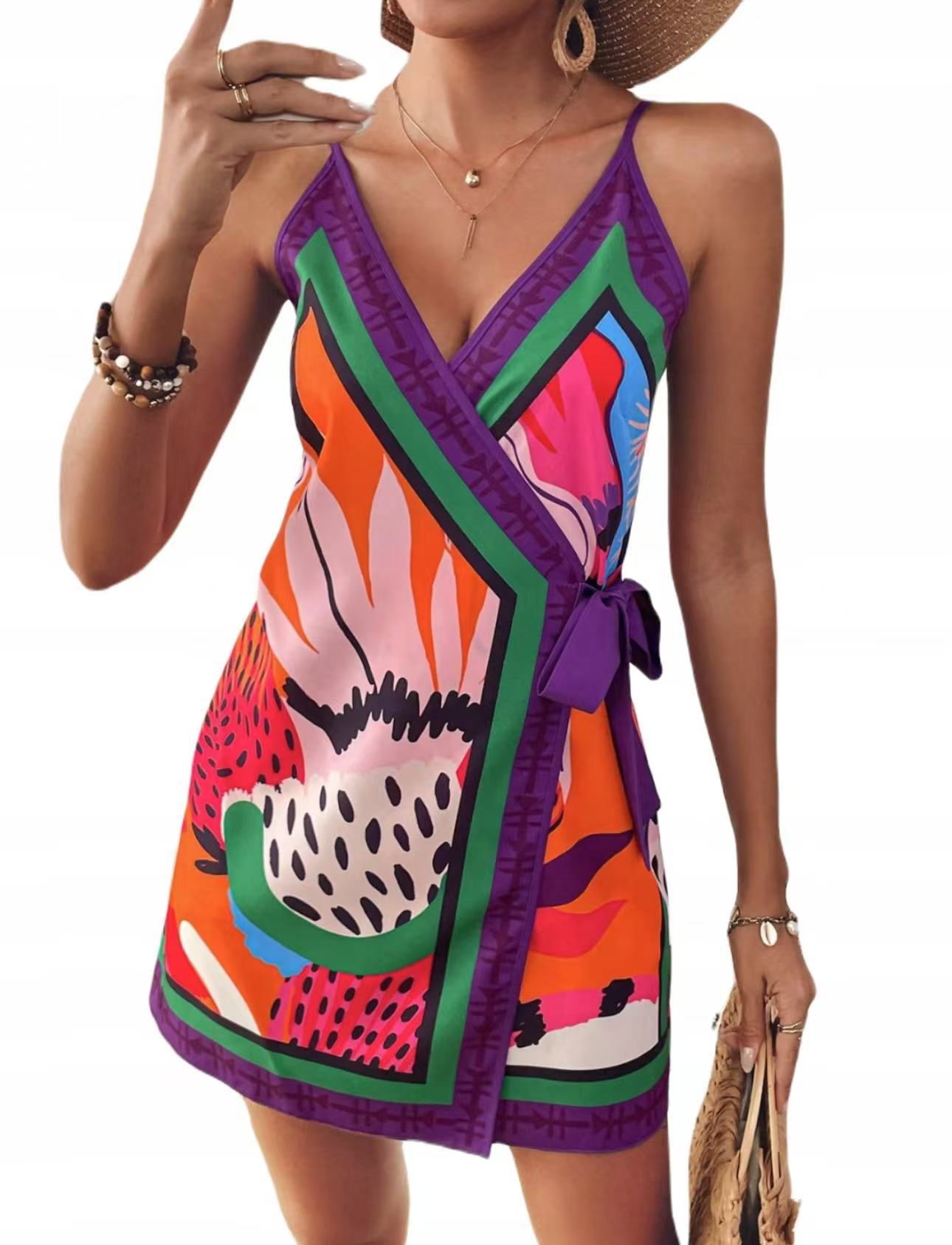 Summer vacation style halter dress