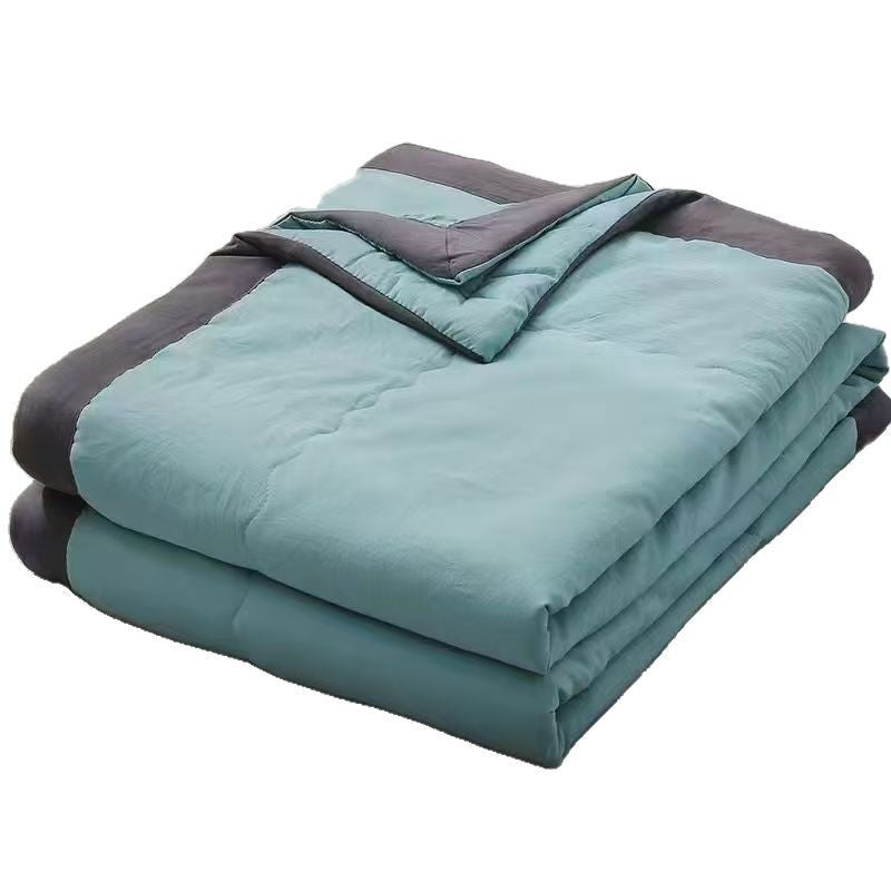Summer Washed Cotton Cooling Quilt, Brushed Pure Cotton Lightweight Bedding
