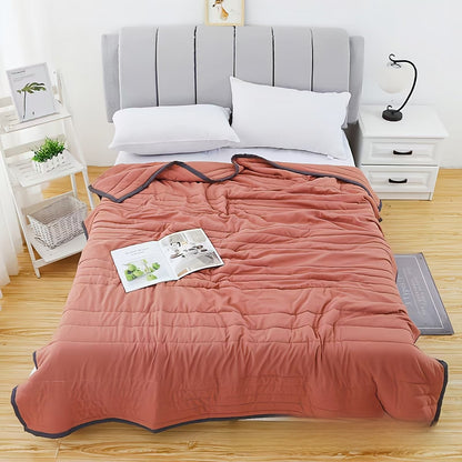 Summer Washed Cotton Cooling Quilt, Brushed Pure Cotton Lightweight Bedding