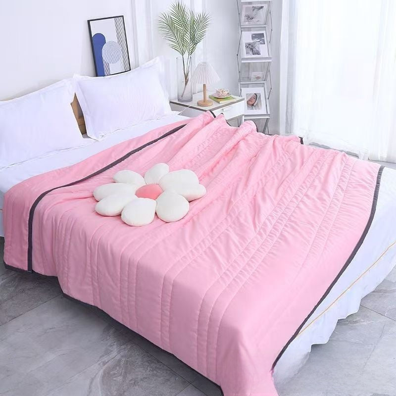 Summer Washed Cotton Cooling Quilt, Brushed Pure Cotton Lightweight Bedding