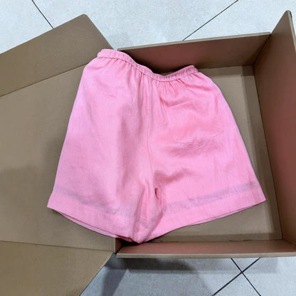 Summer Women Linen High Waist Loose Shorts