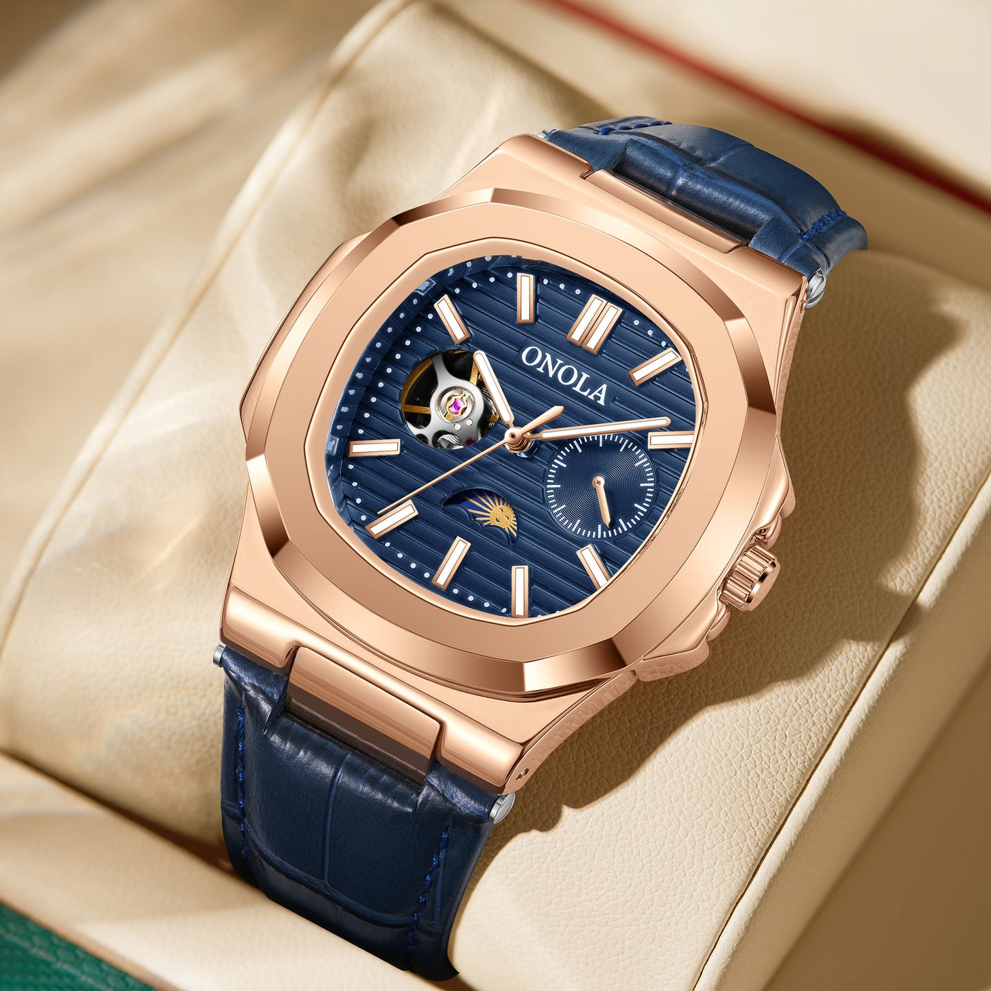 Sun Moon Star Mechanical Watch Men