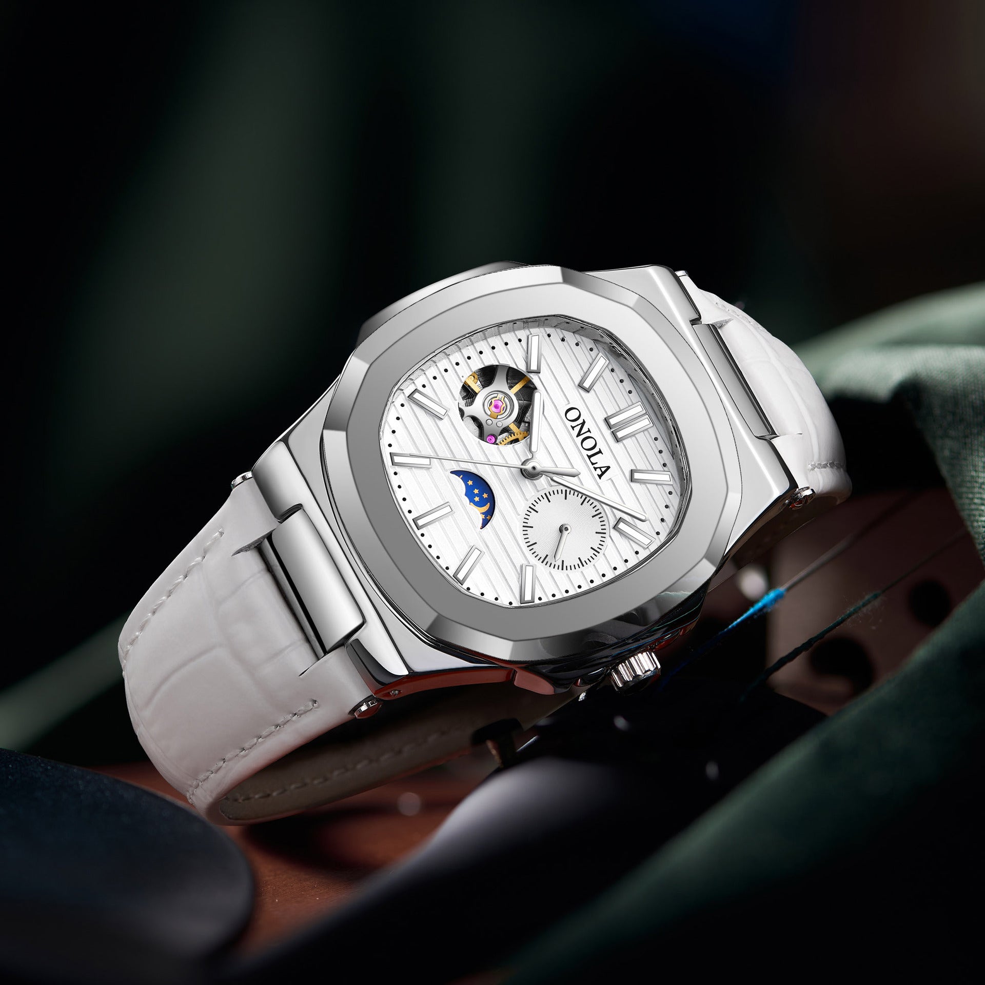 Sun Moon Star Mechanical Watch Men