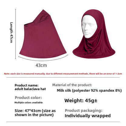 Sun protection headscarf hat