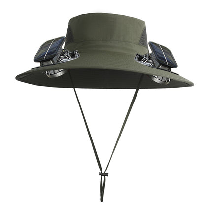 Sun Protection Visor Solar Fan