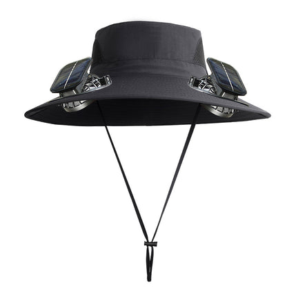 Sun Protection Visor Solar Fan