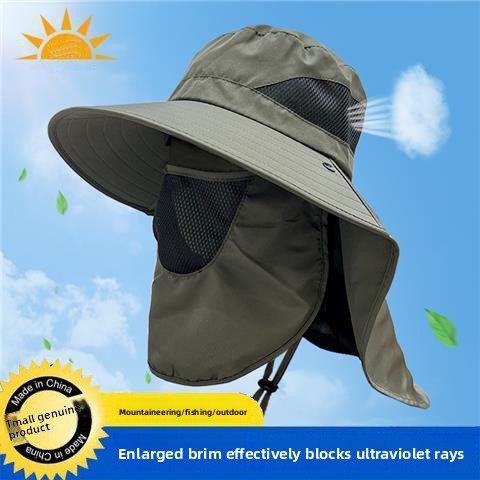 Sun-shading summer hat for men, straw hat for fishing and outdoor hiking